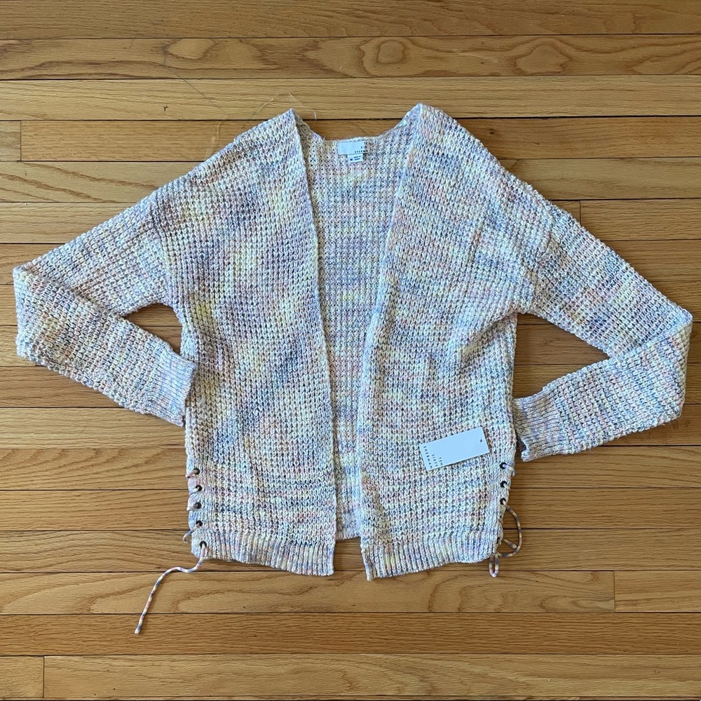 NWT Ten Sixty Sherman multi colored open cardigan